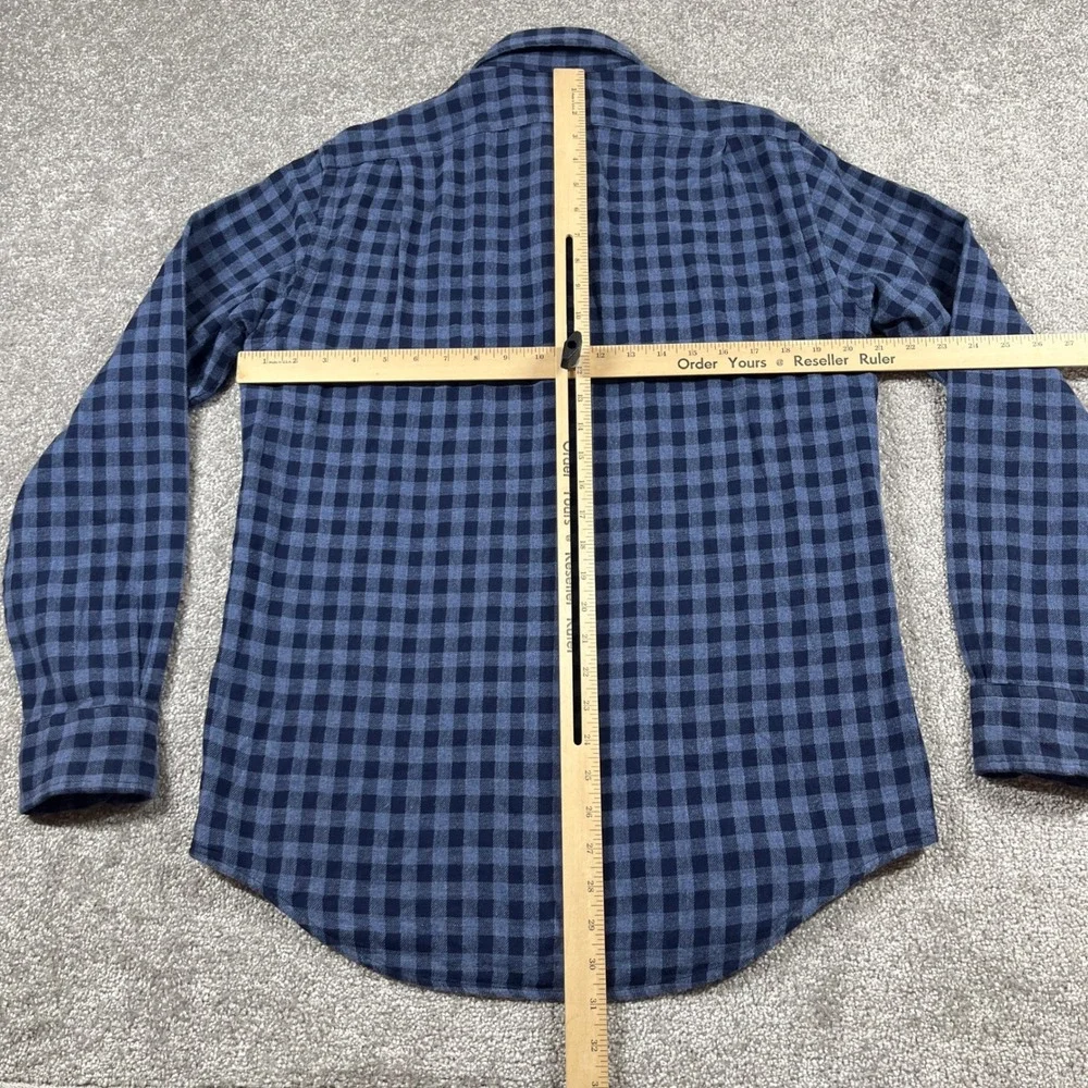 Polo Ralph Lauren Flannel‎ Shirt Mens Medium Buffalo Plaid Lightweight Blue